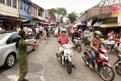 Little change: The over-congested Air Itam market area is almost the same as it was decades ago.