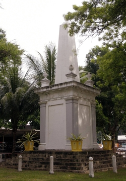Histori cal figure: The memorial dedicated to David Brown in Padang Datuk Kramat, which is known as Padang Brown to the older Penangites.