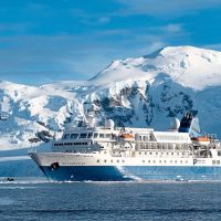 Paradise Bay, Antarctica with MS Seaventure. Photo courtesy of Polar Latitudes
