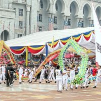 The dragon dance also flew in for the celebration.